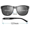 Tifosi Eyewear Swank Polarised Single Lens Sunglasses - Satin Black -CycloPro Shop TI1500500151 3