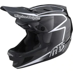 Troy Lee Designs D4 Carbon MIPS Full Face Helmet - Lines Black/Grey -CycloPro Shop TLD13932402 2