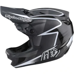Troy Lee Designs D4 Carbon MIPS Full Face Helmet - Lines Black/Grey -CycloPro Shop TLD13932402