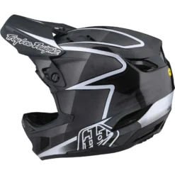 Troy Lee Designs D4 Carbon MIPS Full Face Helmet - Lines Black/Grey