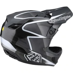 Troy Lee Designs D4 Carbon MIPS Full Face Helmet - Lines Black/Grey -CycloPro Shop TLD13932402 5