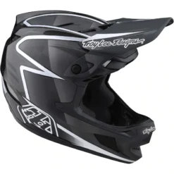 Troy Lee Designs D4 Carbon MIPS Full Face Helmet - Lines Black/Grey -CycloPro Shop TLD13932402 7