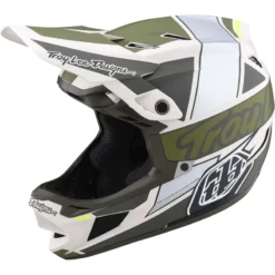Troy Lee Designs D4 Composite MIPS Full Face Helmet - Qualifier Slate/Red -CycloPro Shop TLD14000500