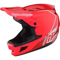 Troy Lee Designs D4 Composite MIPS Full Face Helmet - Qualifier Slate/Red -CycloPro Shop TLD14049901