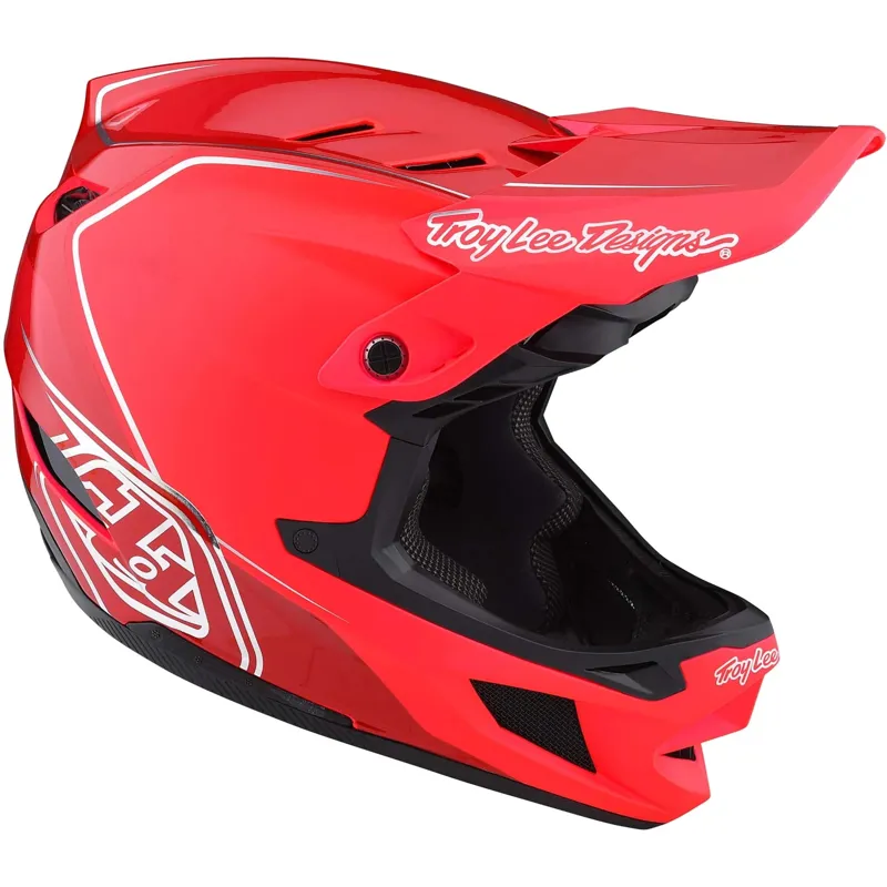 Troy Lee Designs D4 Composite MIPS Full Face Helmet - Shadow Glo Red 16 Troy Lee Designs D4 Composite MIPS Full Face Helmet - Shadow Glo Red - Image 14