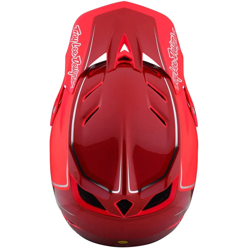 Troy Lee Designs D4 Composite MIPS Full Face Helmet - Shadow Glo Red 10 Troy Lee Designs D4 Composite MIPS Full Face Helmet - Shadow Glo Red - Image 8
