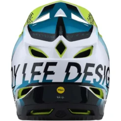 Troy Lee Designs D4 Composite MIPS Full Face Helmet - Qualifier White/Green