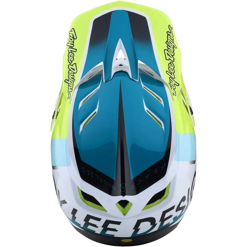 Troy Lee Designs D4 Composite MIPS Full Face Helmet - Qualifier White/Green 13 Troy Lee Designs D4 Composite MIPS Full Face Helmet - Qualifier White/Green - Image 11
