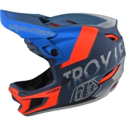 Troy Lee Designs D4 Composite MIPS Full Face Helmet - Qualifier Slate/Red -CycloPro Shop TLD14055901 2