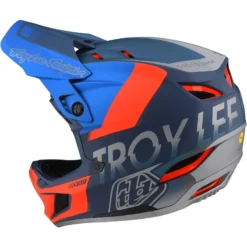 Troy Lee Designs D4 Composite MIPS Full Face Helmet - Qualifier Slate/Red -CycloPro Shop TLD14055901 3