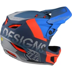 Troy Lee Designs D4 Composite MIPS Full Face Helmet - Qualifier Slate/Red -CycloPro Shop TLD14055901 5