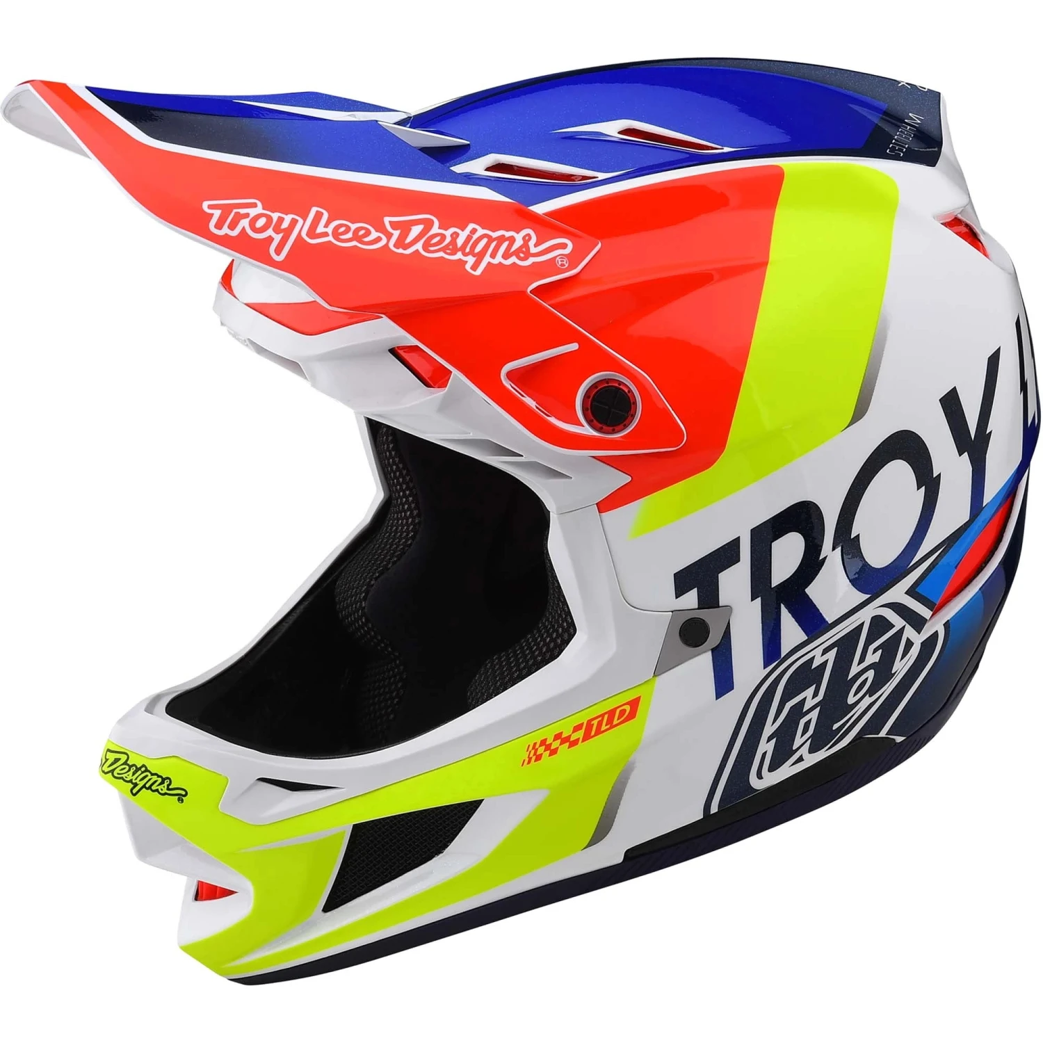 Troy Lee Designs D4 Composite MIPS Full Face Helmet - Shadow Glo Red 12 Troy Lee Designs D4 Composite MIPS Full Face Helmet - Shadow Glo Red - Image 10
