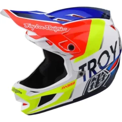 Troy Lee Designs D4 Composite MIPS Full Face Helmet - Qualifier Slate/Red -CycloPro Shop TLD14055902