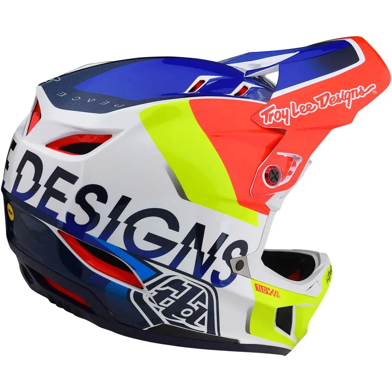 Troy Lee Designs D4 Composite MIPS Full Face Helmet - Qualifier White/Blue 4 Troy Lee Designs D4 Composite MIPS Full Face Helmet - Qualifier White/Blue - Image 2