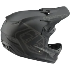 Troy Lee Designs D3 Fiberlite MIPS Full Face Helmet - Mono Black -CycloPro Shop TLD19800220 3 2