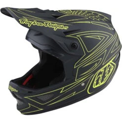 Troy Lee Designs D3 Fiberlite MIPS Full Face Helmet - Mono Black -CycloPro Shop TLD1985500 1