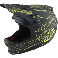 Troy Lee Designs D3 Fiberlite MIPS Full Face Helmet - Slant Green -CycloPro Shop TLD1985500
