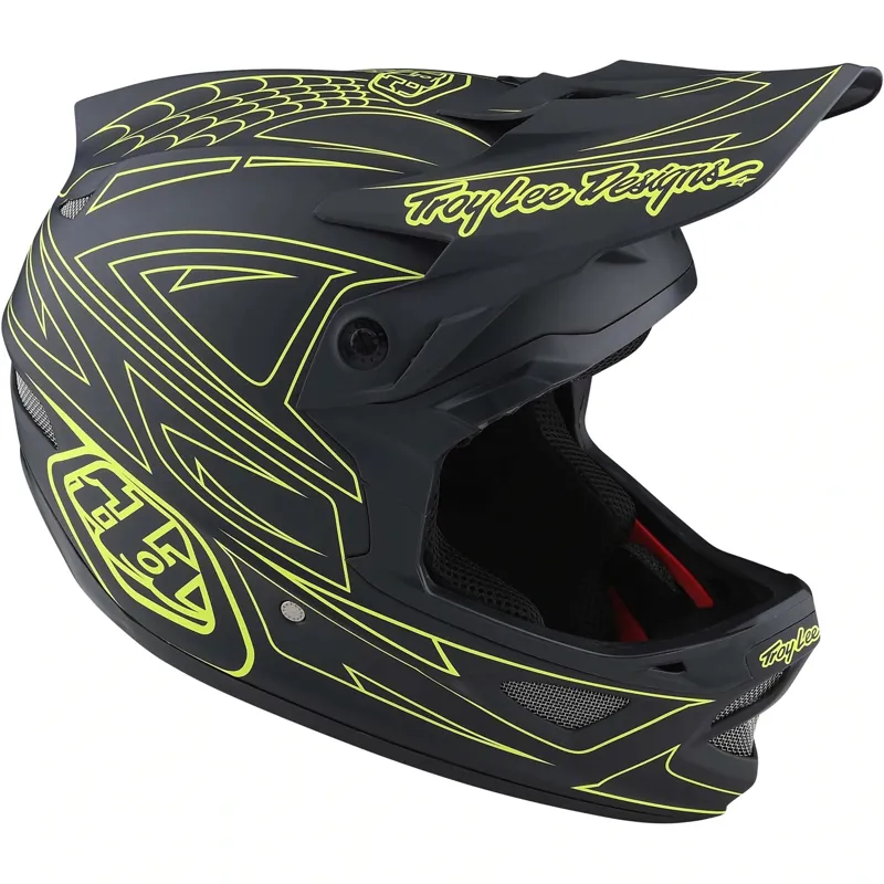 Troy Lee Designs D3 Fiberlite MIPS Full Face Helmet -Spider Stripe Yellow 3 Troy Lee Designs D3 Fiberlite MIPS Full Face Helmet -Spider Stripe Yellow