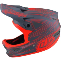 Troy Lee Designs D3 Fiberlite MIPS Full Face Helmet - Slant Red -CycloPro Shop TLD19855001 2