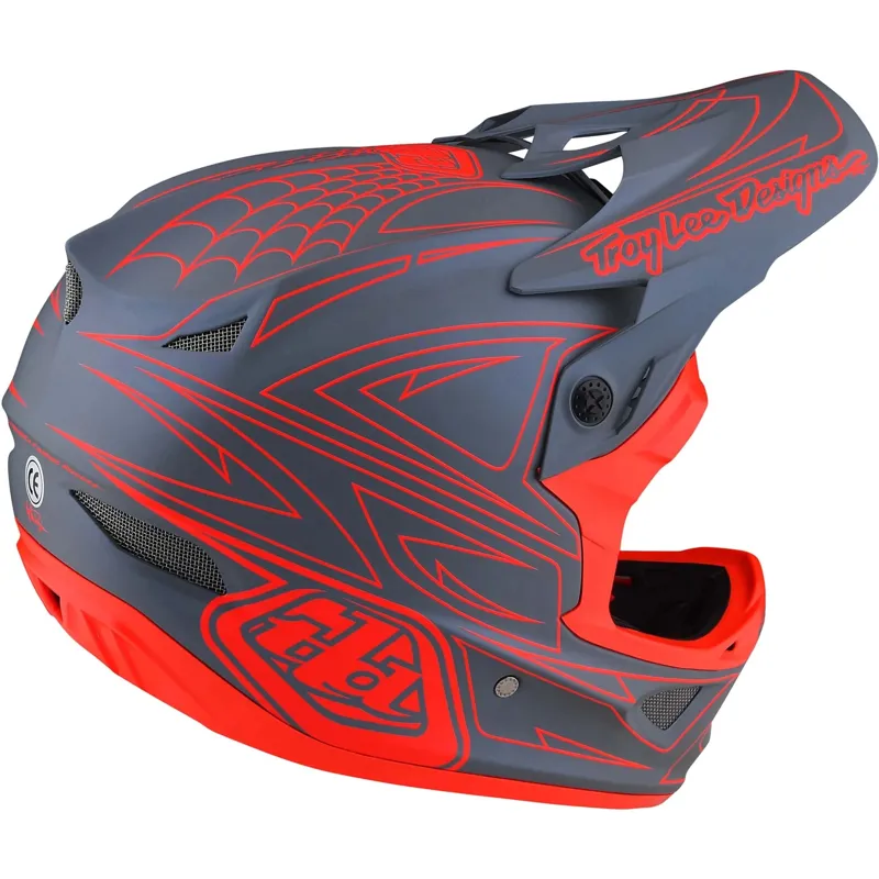 Troy Lee Designs D3 Fiberlite MIPS Full Face Helmet -Spider Stripe Red 12 Troy Lee Designs D3 Fiberlite MIPS Full Face Helmet -Spider Stripe Red - Image 10