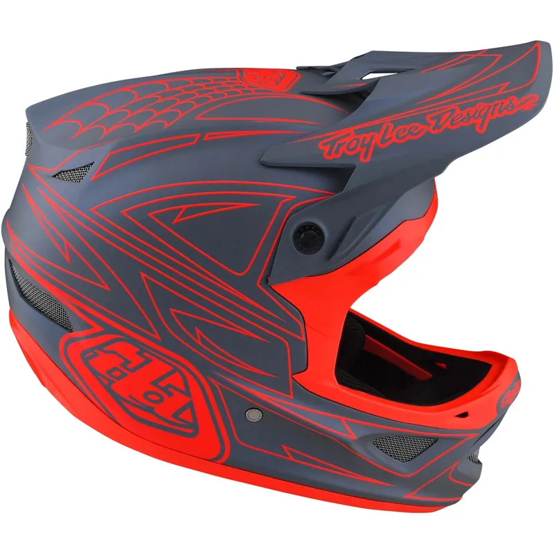 Troy Lee Designs D3 Fiberlite MIPS Full Face Helmet -Spider Stripe Red 4 Troy Lee Designs D3 Fiberlite MIPS Full Face Helmet -Spider Stripe Red - Image 2