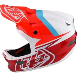 Troy Lee Designs D3 Fiberlite MIPS Full Face Helmet - Slant Red -CycloPro Shop TLD19874401 2