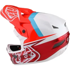 Troy Lee Designs D3 Fiberlite MIPS Full Face Helmet - Slant Red -CycloPro Shop TLD19874401 3