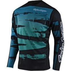 Troy Lee Designs Sprint Youth Long Sleeve Jersey - Black 7 Troy Lee Designs Sprint Youth Long Sleeve Jersey - Black -CycloPro Shop TLD324BrushedMarineTeal