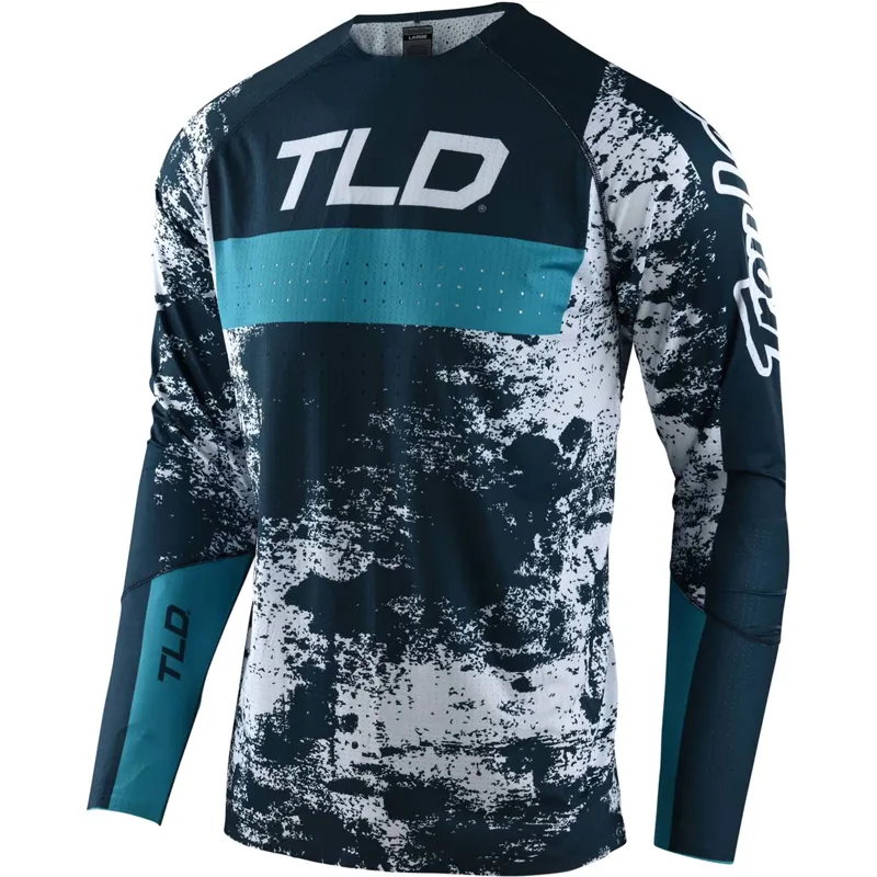 Troy Lee Designs Troy Lee Sprint Ultra Long Sleeve Jersey - Grime Marine/Blue Bird 4 Troy Lee Designs Troy Lee Sprint Ultra Long Sleeve Jersey - Grime Marine/Blue Bird - Image 2