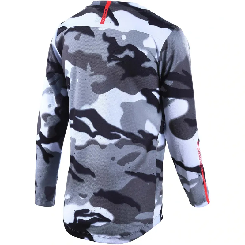 Troy Lee Designs Flowline Youth Long Sleeve Jersey - Spray Camo White 7 Troy Lee Designs Flowline Youth Long Sleeve Jersey - Spray Camo White - Image 5