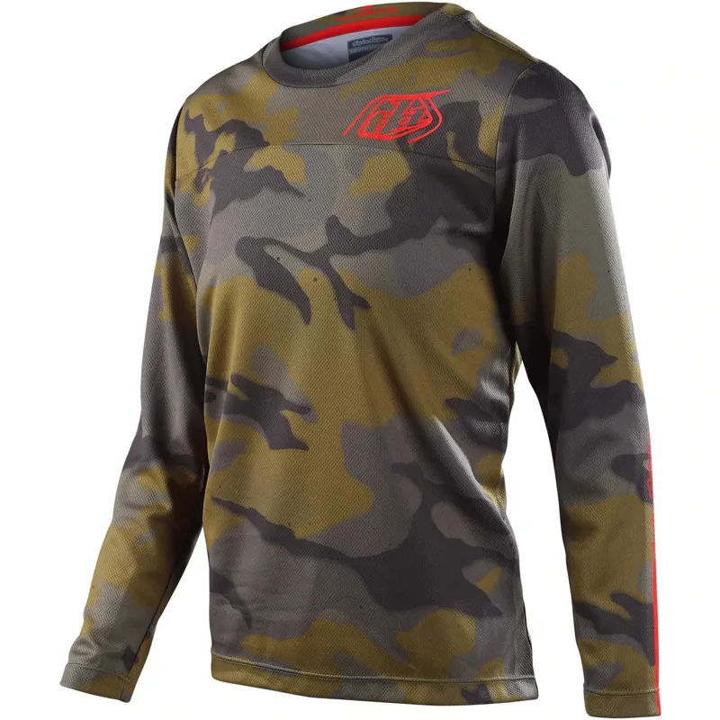 Troy Lee Designs Flowline Youth Long Sleeve Jersey - Spray Camo White 4 Troy Lee Designs Flowline Youth Long Sleeve Jersey - Spray Camo White - Image 2