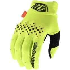 Troy Lee Designs Gambit Long Finger Gloves - Charcoal -CycloPro Shop TLD415FloYellow