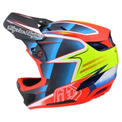 Troy Lee Designs D4 Carbon MIPS Full Face Helmet - Lines Black/Red -CycloPro Shop TLD B22S D4CF LINES BLKRED 02 2000x
