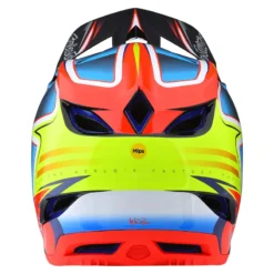 Troy Lee Designs D4 Carbon MIPS Full Face Helmet - Lines Black/Red -CycloPro Shop TLD B22S D4CF LINES BLKRED 03 2000x