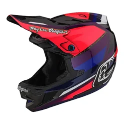 Troy Lee Designs D4 Carbon MIPS Full Face Helmet - Saber Red -CycloPro Shop TLD B23D1 D4CF REVERB PNKPUR 07
