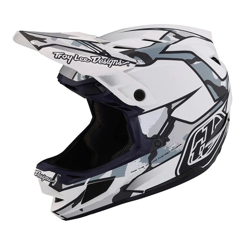 Troy Lee Designs D4 Composite MIPS Full Face Helmet - Reverb White/Blue 9 Troy Lee Designs D4 Composite MIPS Full Face Helmet - Reverb White/Blue - Image 7
