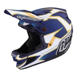 Troy Lee Designs D4 Composite MIPS Full Face Helmet - Stealth Red -CycloPro Shop TLD B23D1 D4CM MATRIX BLU 07 4