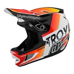 Troy Lee Designs D4 Composite MIPS Full Face Helmet - Matrix Camo White -CycloPro Shop TLD B23D1 D4CM QUALIFIER WHTORG 07 2
