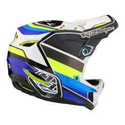 Troy Lee Designs D4 Composite MIPS Full Face Helmet - Reverb White/Blue