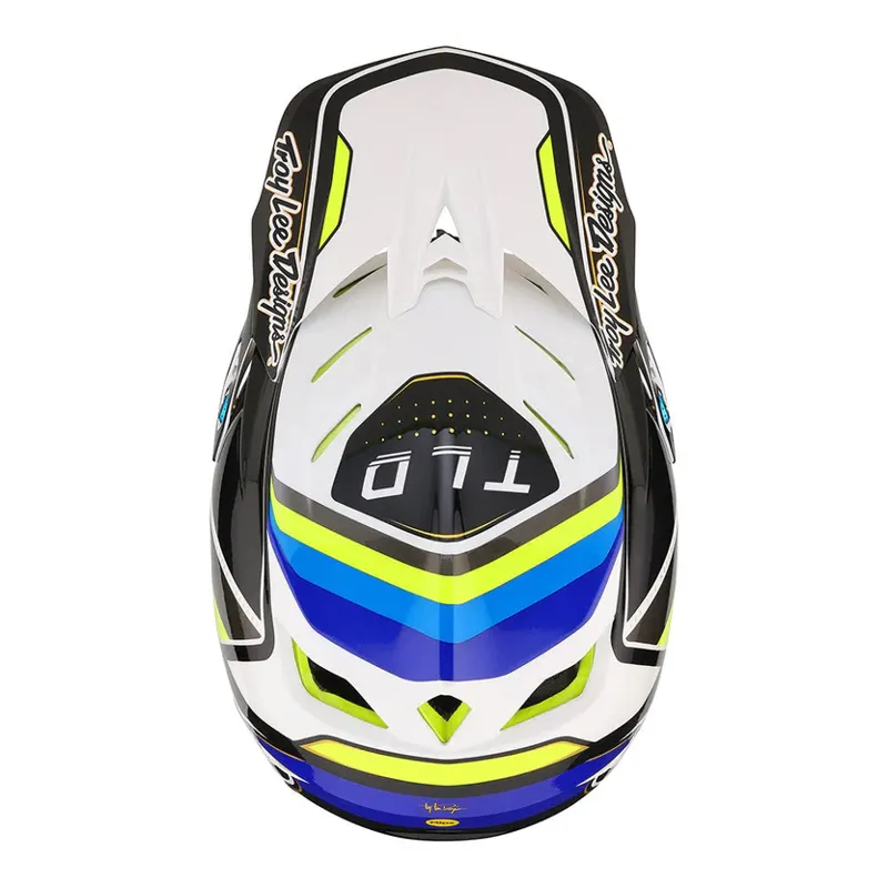 Troy Lee Designs D4 Composite MIPS Full Face Helmet - Reverb White/Blue 4 Troy Lee Designs D4 Composite MIPS Full Face Helmet - Reverb White/Blue - Image 2