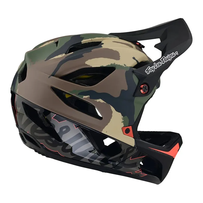 Troy Lee Designs Stage MIPS Full Face Helmet - Signature Camo Green - Image 8