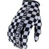 Troy Lee Designs Troy Lee Flowline Men's MTB Long Finger Gloves - Stripe Black -CycloPro Shop TLD FLOWLINE GLOVE CHECKERS BLKWHT 01 2
