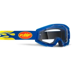 FMF PowerCore Flame Goggles - Navy Frame/Clear Lens -CycloPro Shop UF5040010102