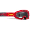 FMF PowerCore Flame Youth Goggles - Red Frame/Clear Lens -CycloPro Shop UF5050010103
