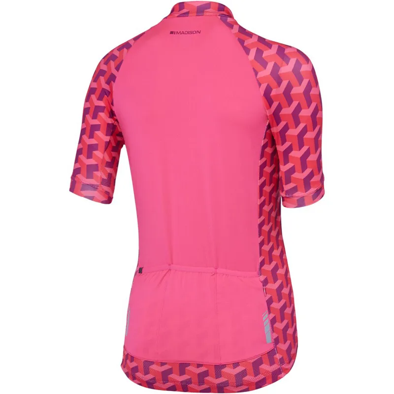Madison Sportive Womens Short Sleeve Jersey - Geo Camo/Pink 4 Madison Sportive Womens Short Sleeve Jersey - Geo Camo/Pink - Image 2