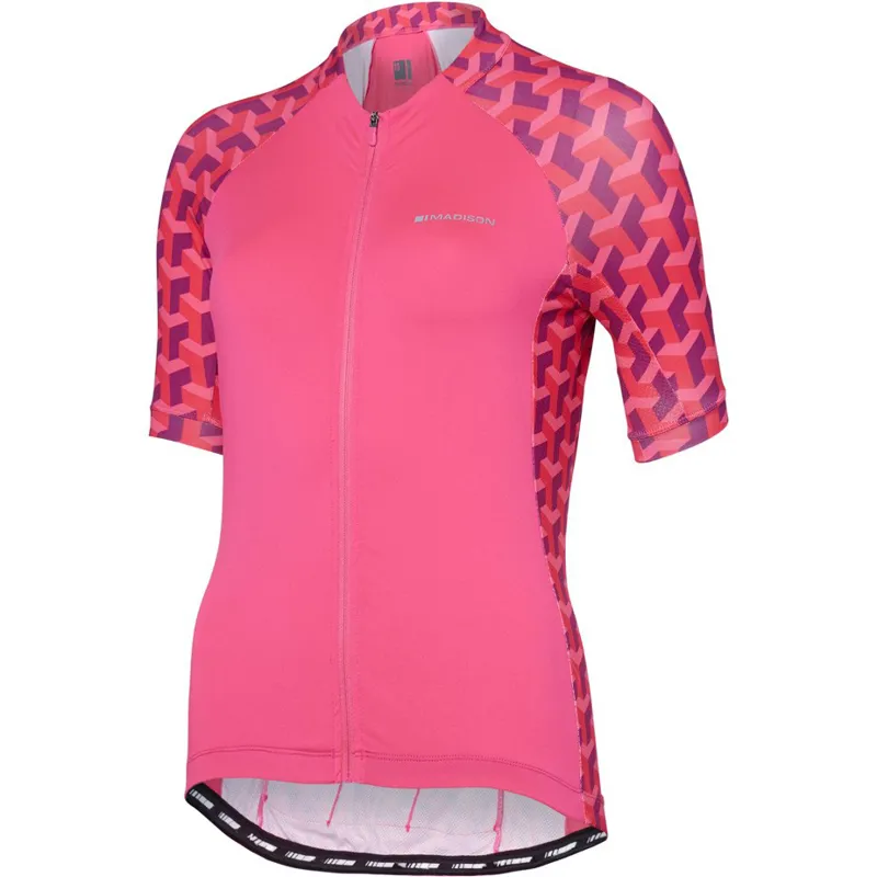 Madison Sportive Womens Short Sleeve Jersey - Geo Camo/Pink 3 Madison Sportive Womens Short Sleeve Jersey - Geo Camo/Pink
