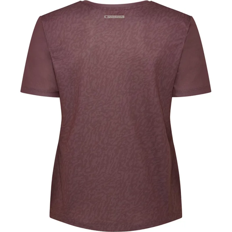 Madison Roam Short Sleeve Performance Womens Tee - Mauve 5 Madison Roam Short Sleeve Performance Womens Tee - Mauve - Image 3