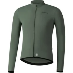 Shimano Vertex Thermal Long Sleeve Men's Jersey - Black -CycloPro Shop VARSC850GRN 1