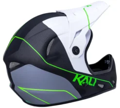 Kali Alpine Carbon Pulse Full Face MTB Helmet - Matt Black/Green -CycloPro Shop alpine carbon pulse mat blk grn a3 1024x1024