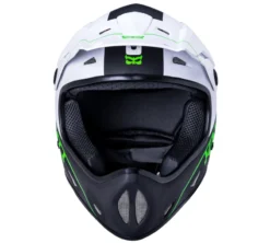 Kali Alpine Carbon Pulse Full Face MTB Helmet - Matt Black/Green -CycloPro Shop alpine carbon pulse mat blk grn a5 1024x1024